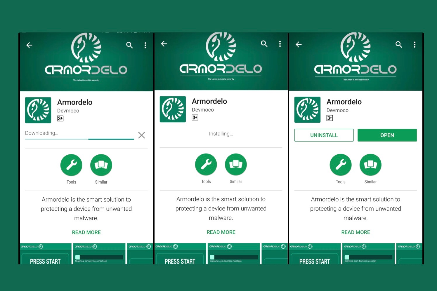 useful,speedy,threat,threats,30 seconds,device,system,scans,start,start button,browse,shortcut,automatically,installation,option,process,install,reviews,user,examples,information,dark green icon,Play Store,waiting,unexpected,easy-to-use,quick,simple,whenever,phone,viruses,scan,open,downloaded,download,anti-virus,app,rating,5-star,android,available,review,armordelo,utilities,apps,mobapp,