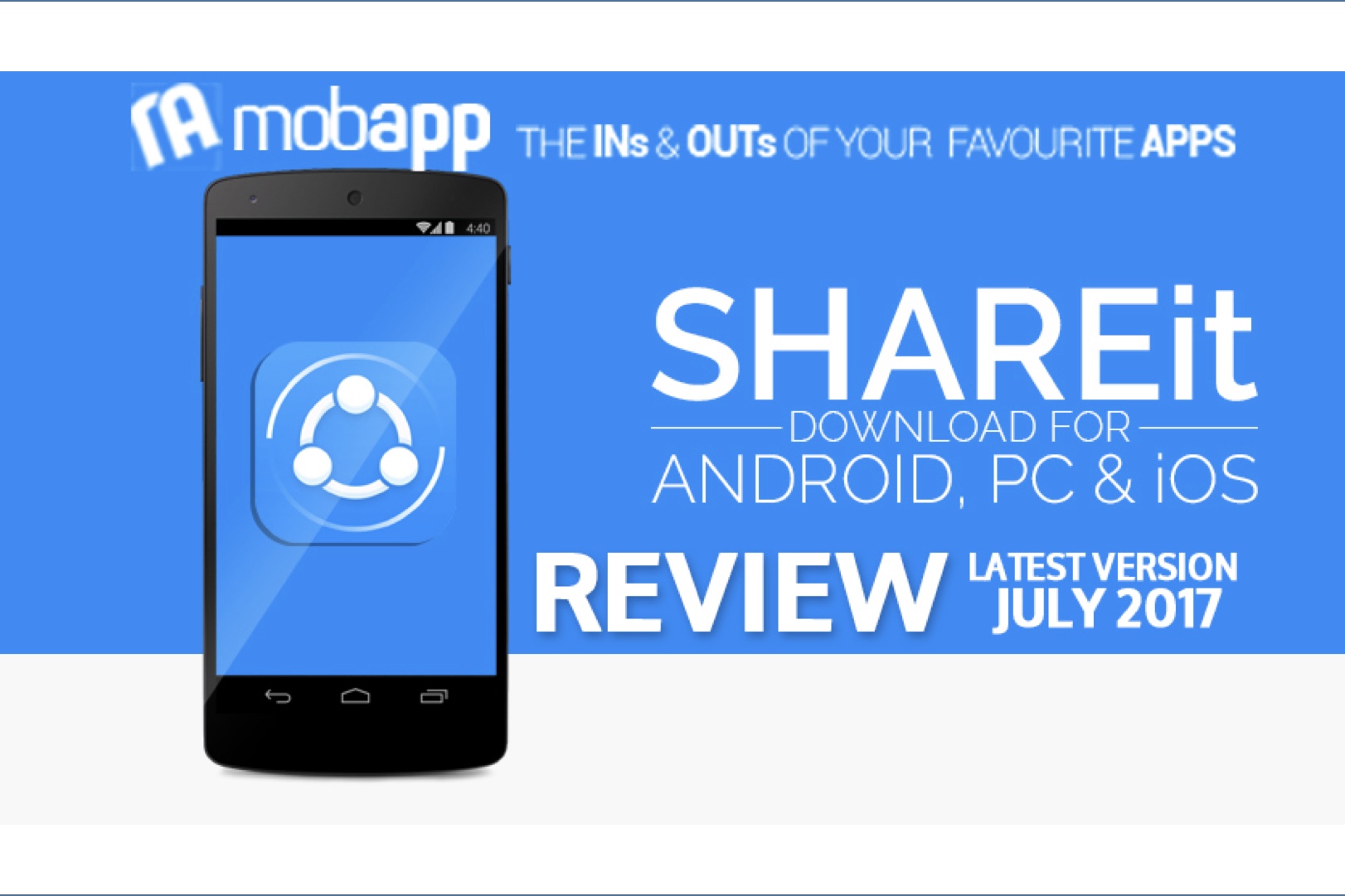mobapp,apps,reviews,SHAREit,shareit,share it,sharing files,music,pictures,videos,no mobile data,free,available,iOS,windows,PC,android,rating,digital media,data,downloads,users,content,blue icon,username,avatar,icon,send,receive,SHAREit users,radar,connect,sent,received,progress,size,time,recommended,